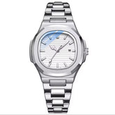 Globe Traveller Steel — Silver Case, White Dial, Stainless Steel Bracelet