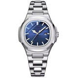Globe Traveller Steel — Silver Case, Blue Dial, Stainless Steel Bracelet