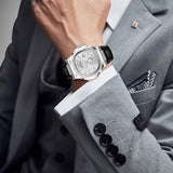 Globe Traveller Classic — Silver Case, White Dial, Black Leather Strap