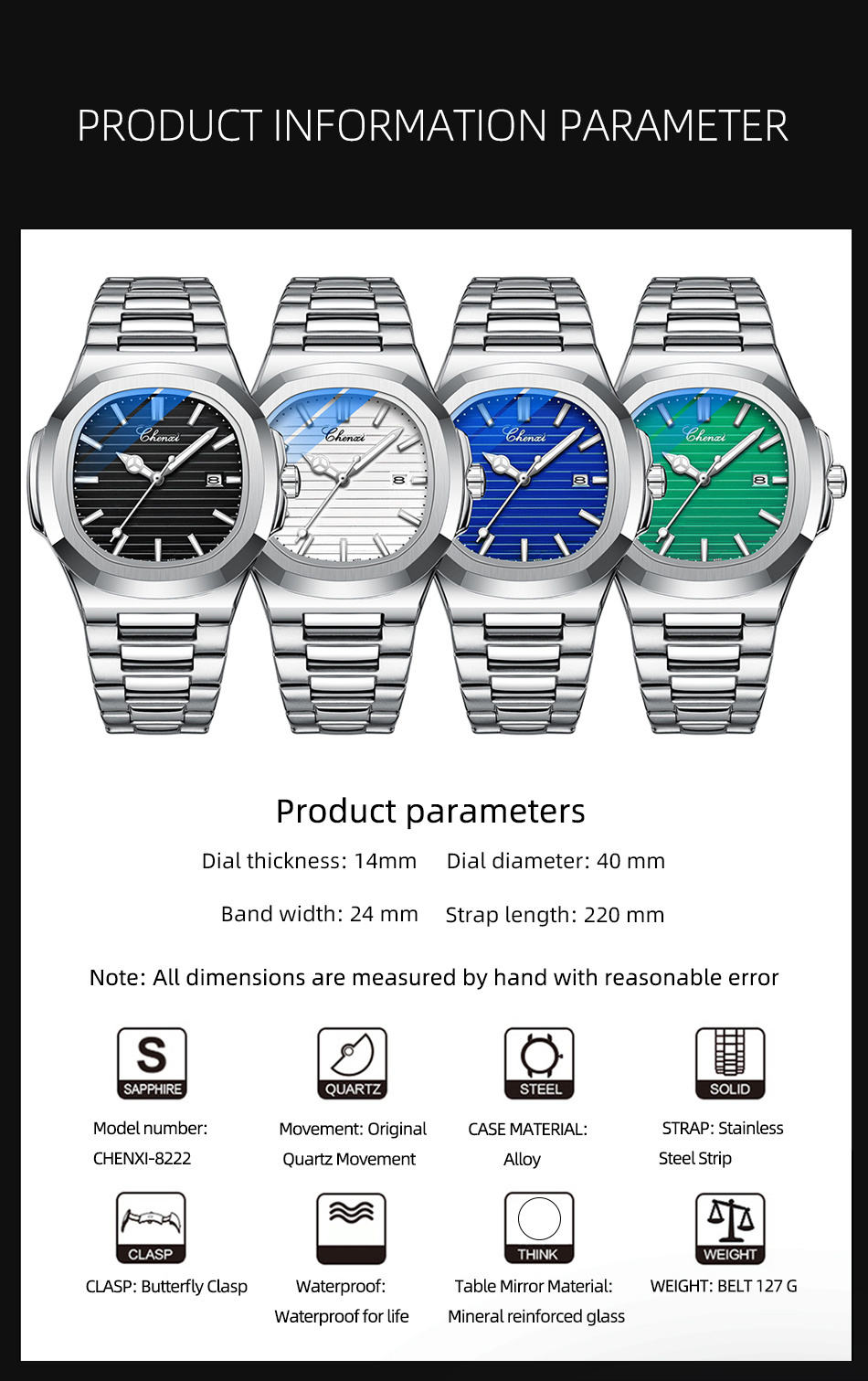 Globe Traveller Steel — Silver Case, White Dial, Stainless Steel Bracelet
