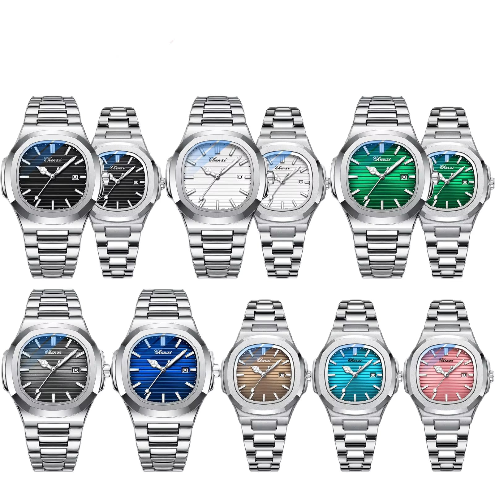 Globe Traveller Steel — Silver Case, White Dial, Stainless Steel Bracelet