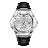 Globe Traveller Classic — Silver Case, White Dial, Black Leather Strap